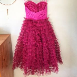 Unique Vintage 1950s Berry Sweetheart Dress — XS/0